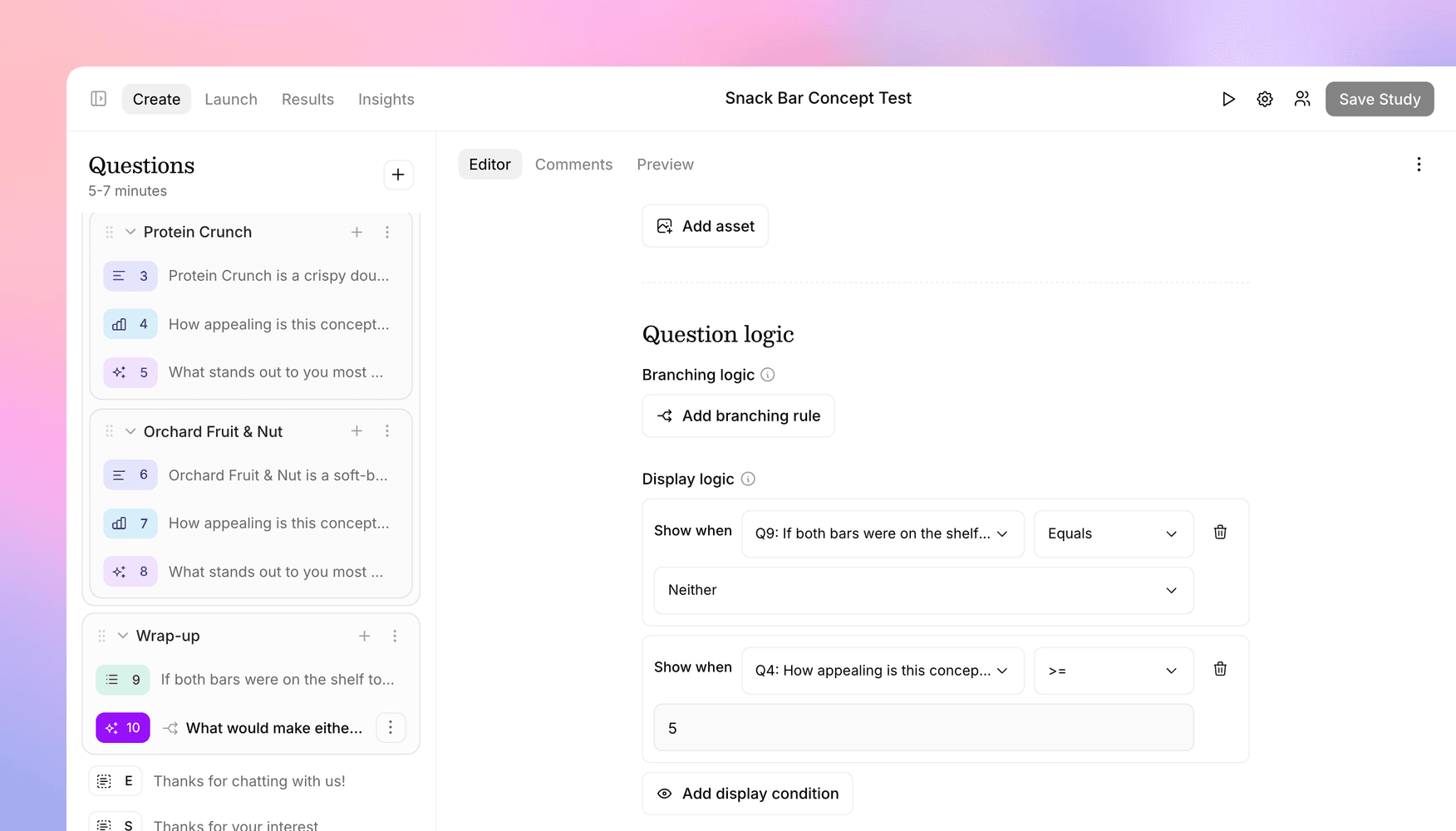 What's new: display logic, default study branding, and more