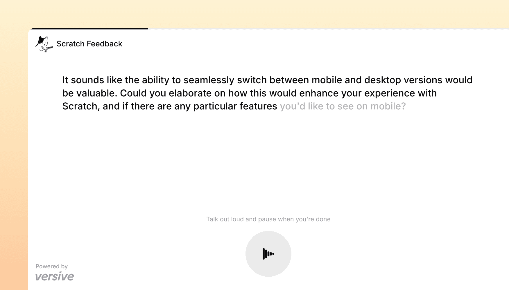 Voice-to-voice interviews and global search