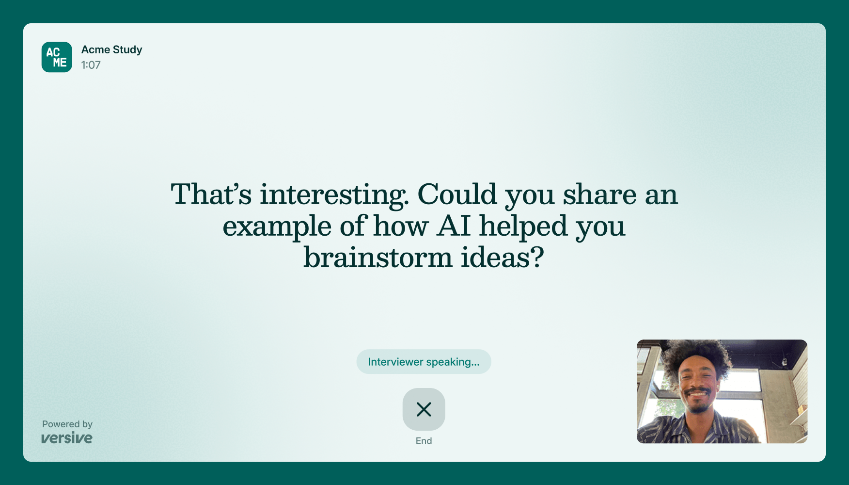 Real-time voice interviews